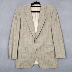 Corneliani Linea Sartoria Blazer Mens 40R Beige Wool Sport Coat Made In Italy